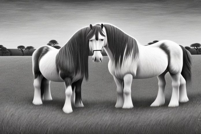 A clydesdale horse in a rural setting in mokopane