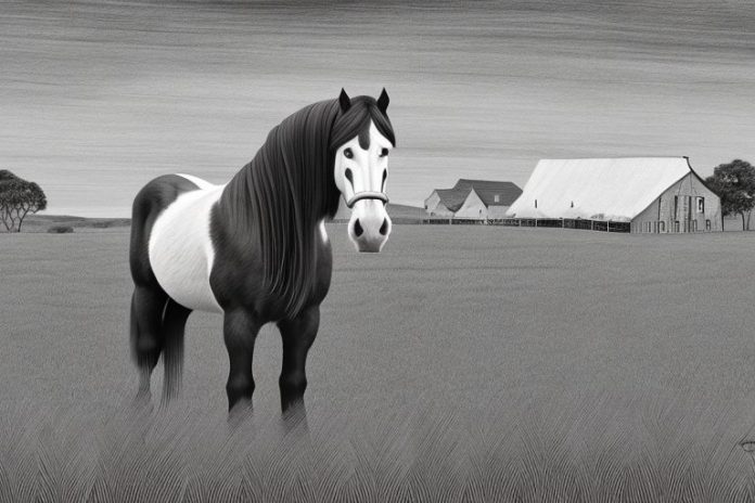 A clydesdale horse in a rural setting in bela-bela