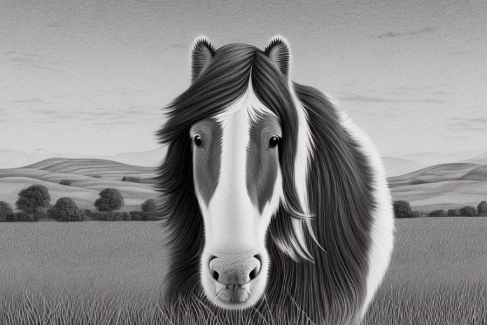 A clydesdale horse in a rural setting in ermelo