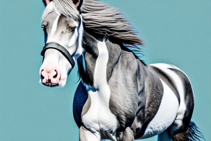 A clydesdale horse in its natural environment in the western cape