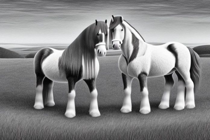 A clydesdale horse in a rural setting in mossel bay