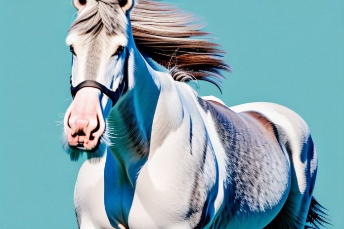 A clydesdale horse in its natural environment in simon's town