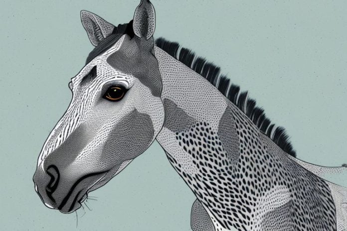 An appaloosa horse in a natural setting in durban