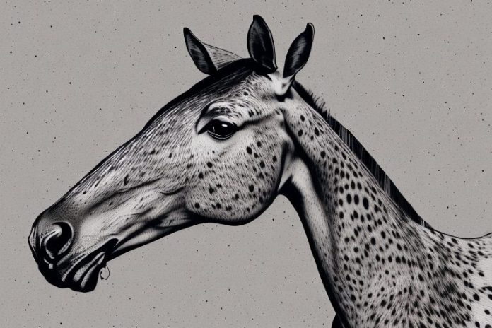 An appaloosa horse in a rural setting in pietermaritzburg