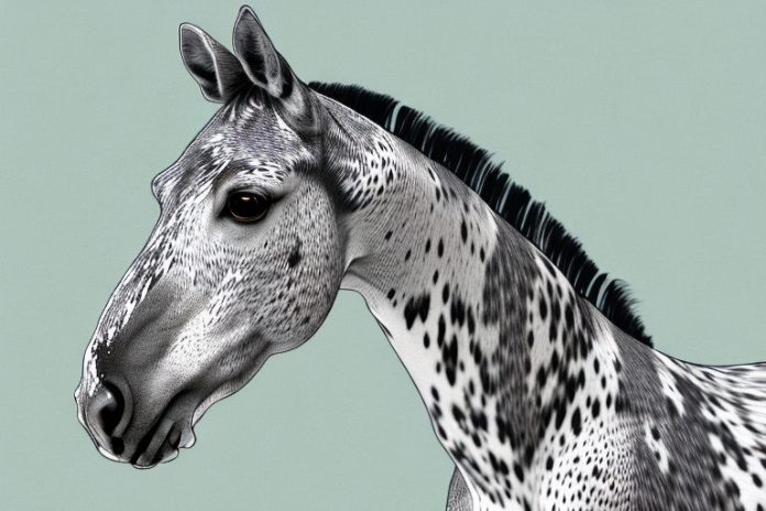 An appaloosa horse in a natural setting in richards bay
