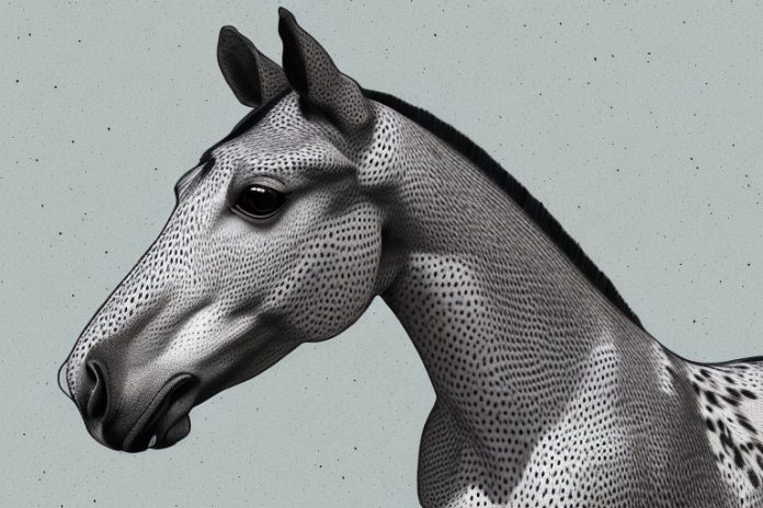 An appaloosa horse in a rural setting in newcastle
