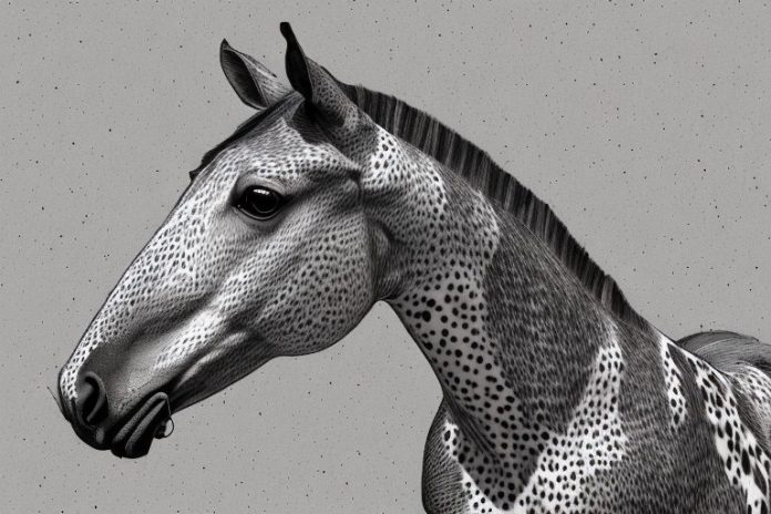 An appaloosa horse in a rural setting in ladysmith