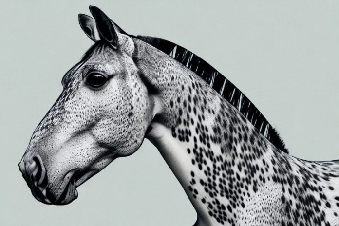 An appaloosa horse in its natural environment in tongaat