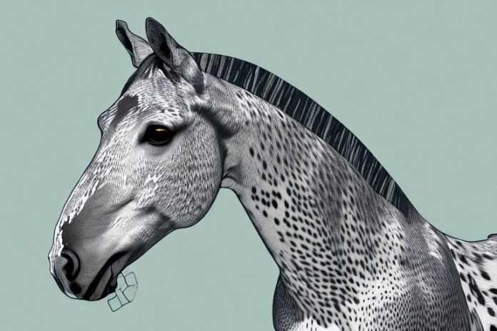 An appaloosa horse in a margate