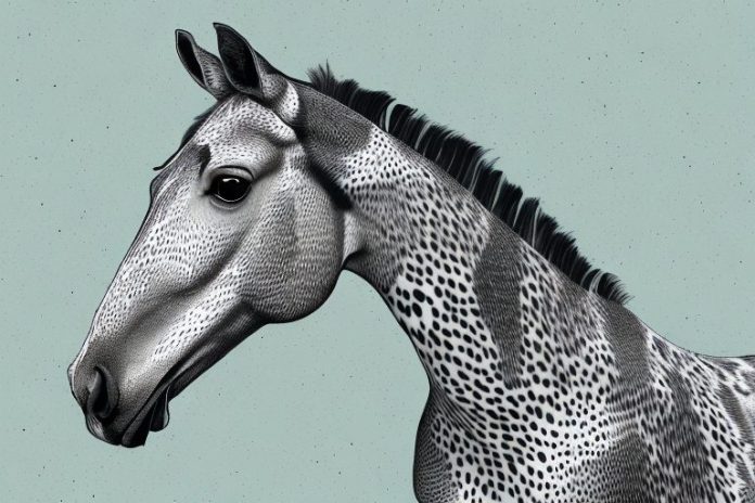 An appaloosa horse in a natural setting in port shepstone