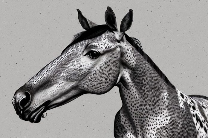 An appaloosa horse in a rural setting in kwamashu