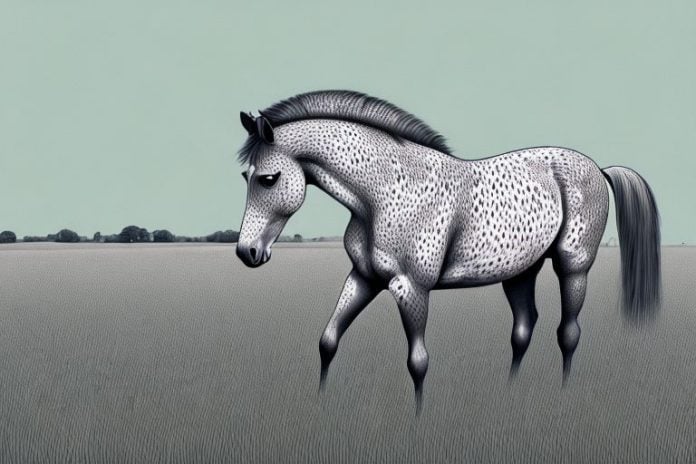 An appaloosa horse in a field in pinetown