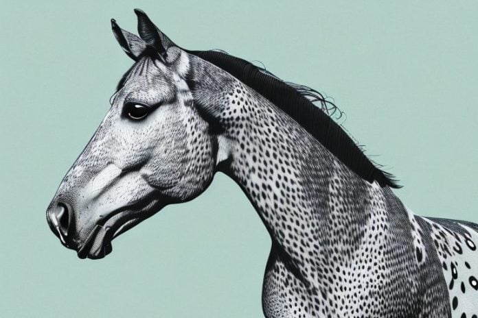 An appaloosa horse in a natural setting in ballito