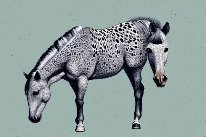 An appaloosa horse in its natural habitat in umhlanga