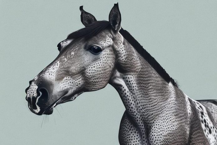 An appaloosa horse in a rural setting in port elizabeth
