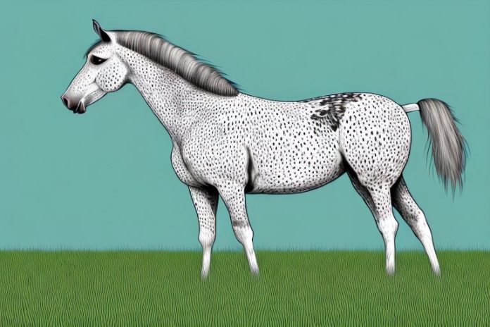 An appaloosa horse in a grassy field in mthatha
