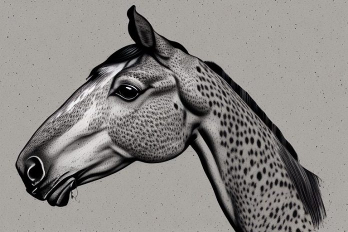 An appaloosa horse in a rural setting in grahamstown