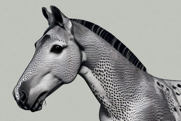 An appaloosa horse in a natural setting in bisho