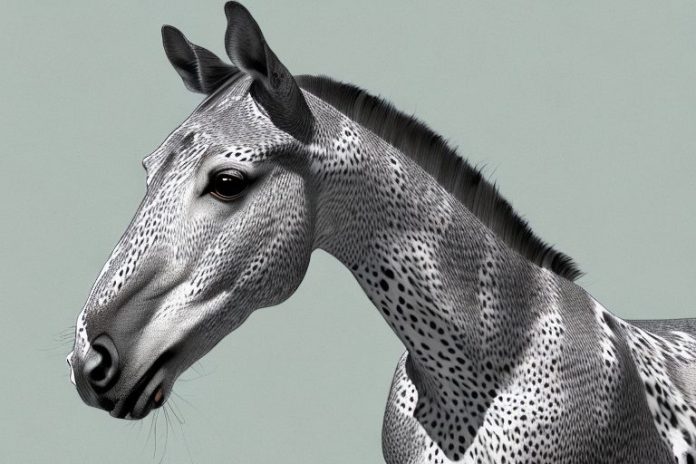 An appaloosa horse in a natural setting in port alfred