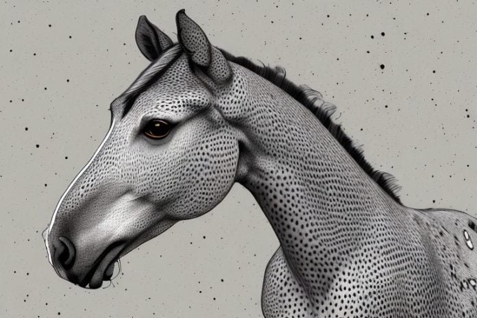 An appaloosa horse in its natural environment in king william's town