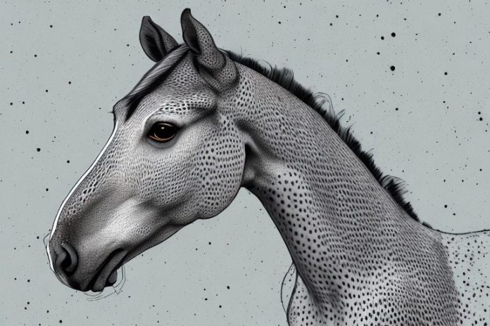 An appaloosa horse in its natural environment in welkom