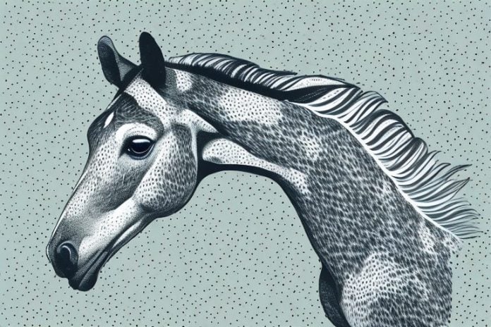 An appaloosa horse in its natural habitat in bloemfontein
