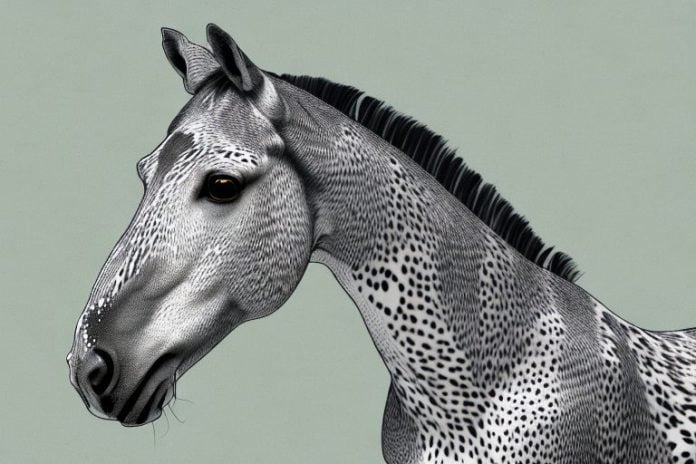 An appaloosa horse in a natural setting in virginia