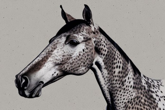 An appaloosa horse in a rural setting in kroonstad