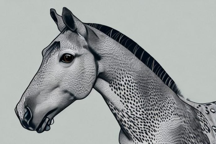 An appaloosa horse in a natural setting in gauteng