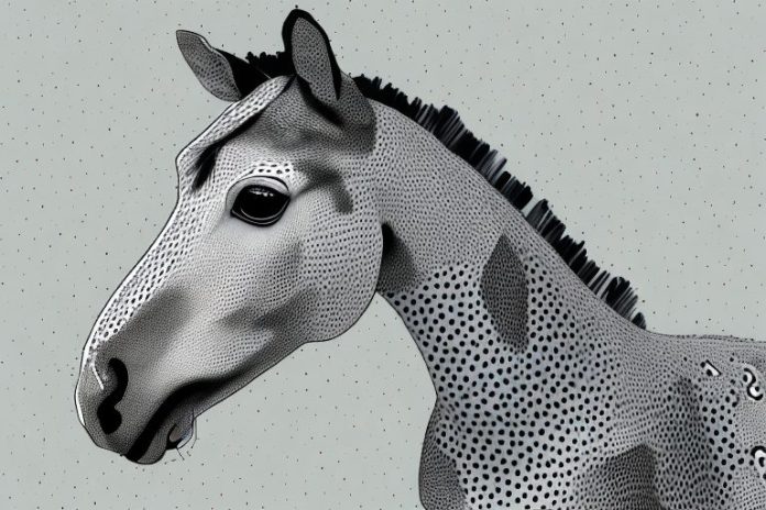 An appaloosa horse in a natural setting in johannesburg