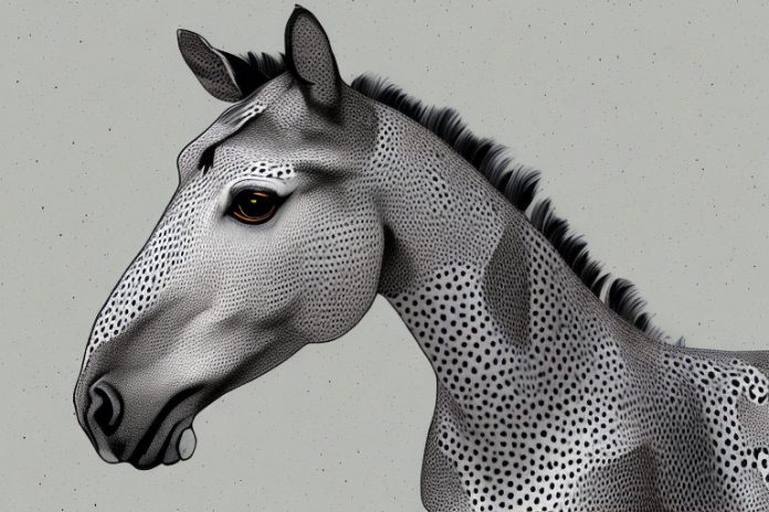 An appaloosa horse in a natural setting in east rand