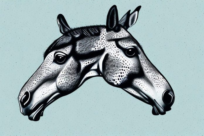 An appaloosa horse in its natural environment in greater pretoria