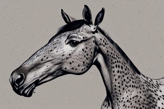 An appaloosa horse in a rural setting in krugersdorp