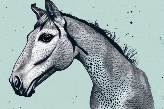 An appaloosa horse in its natural habitat in midrand
