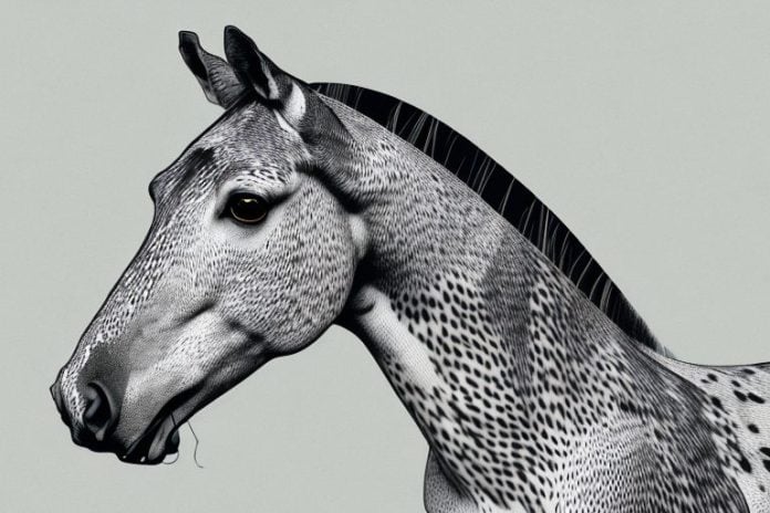 An appaloosa horse in a natural setting in roodepoort