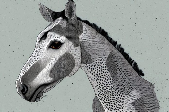 An appaloosa horse in a natural setting in polokwane