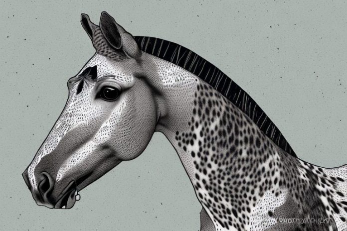 An appaloosa horse in a rural setting in tzaneen