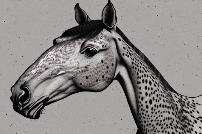 An appaloosa horse in a rural setting in nelspruit