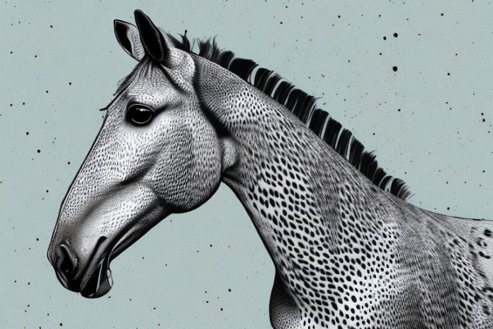 An appaloosa horse in its natural environment in mpumalanga