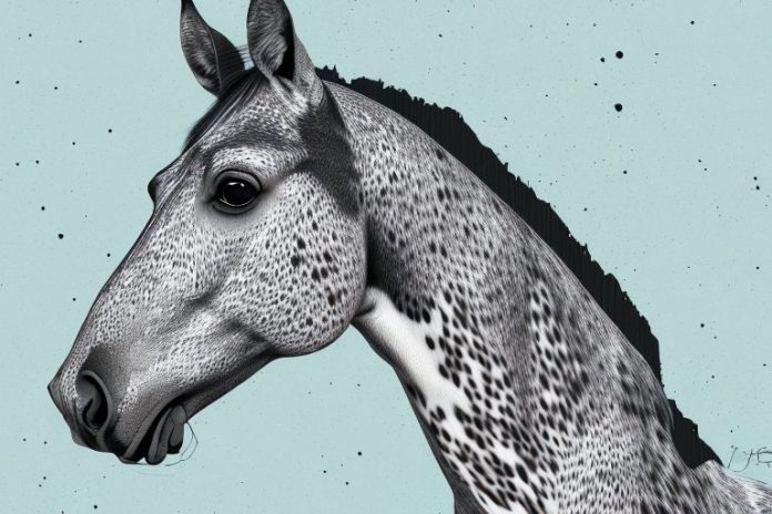 An appaloosa horse in its natural environment in middelburg