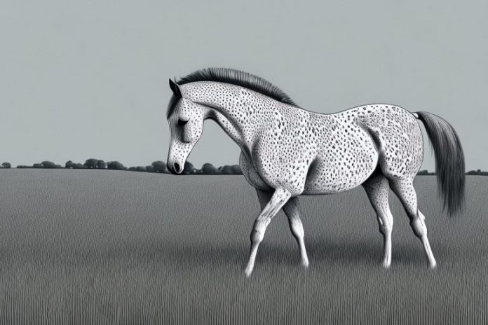 An appaloosa horse in a field in barberton