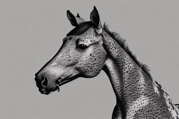 An appaloosa horse in a rural setting in hazyview