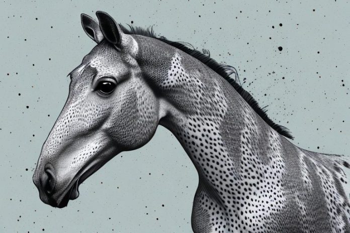 An appaloosa horse in its natural environment in kimberley