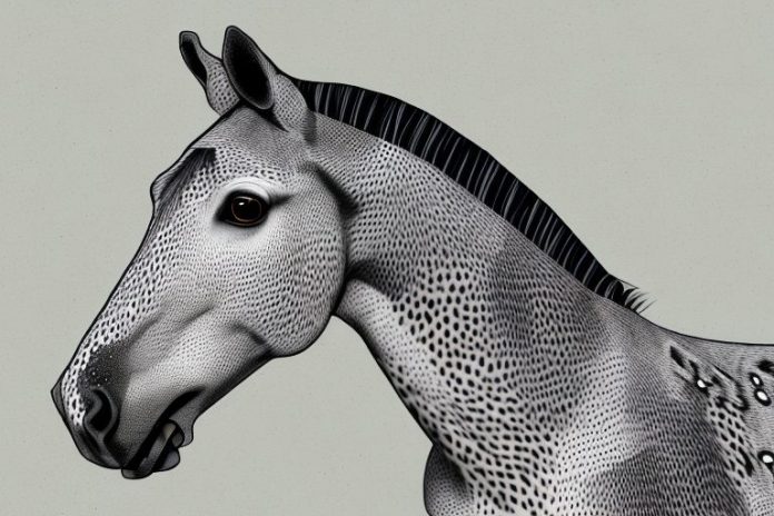 An appaloosa horse in a natural setting in kathu