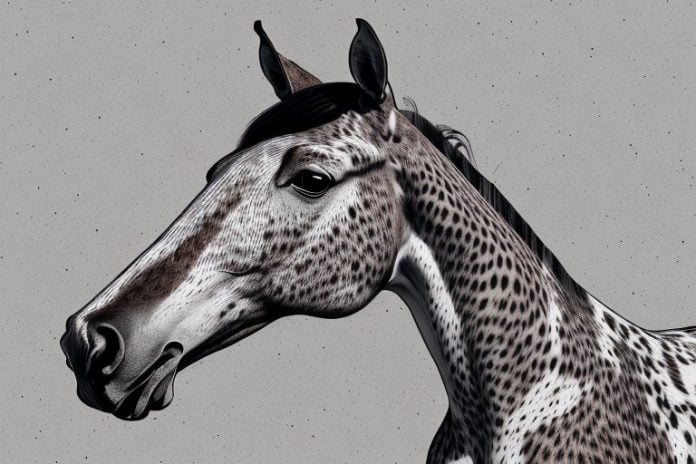 An appaloosa horse in a rural setting in de aar
