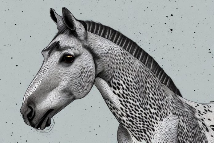 An appaloosa horse in its natural environment in kuruman