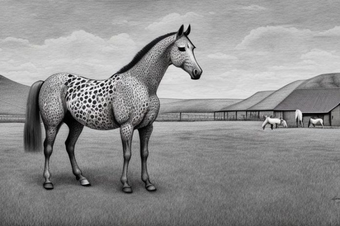 An appaloosa horse in a rural setting in hartswater