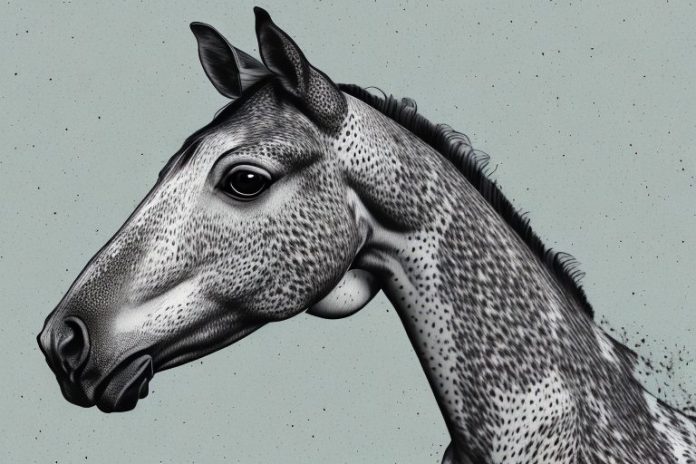 An appaloosa horse in a rural south african setting