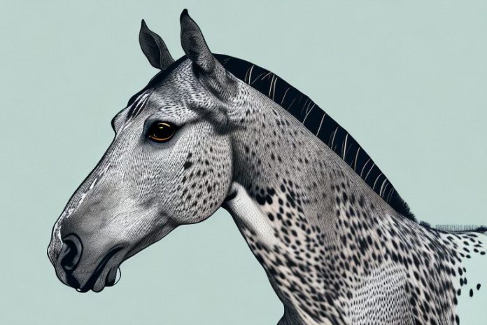 An appaloosa horse in a south african landscape