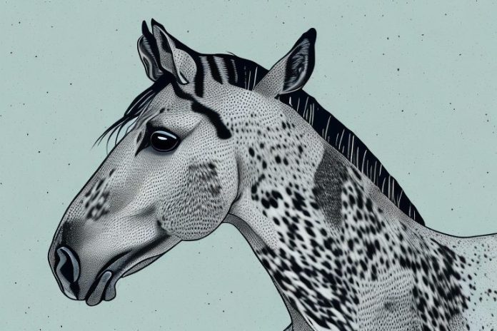 An appaloosa horse in a scenic south african landscape
